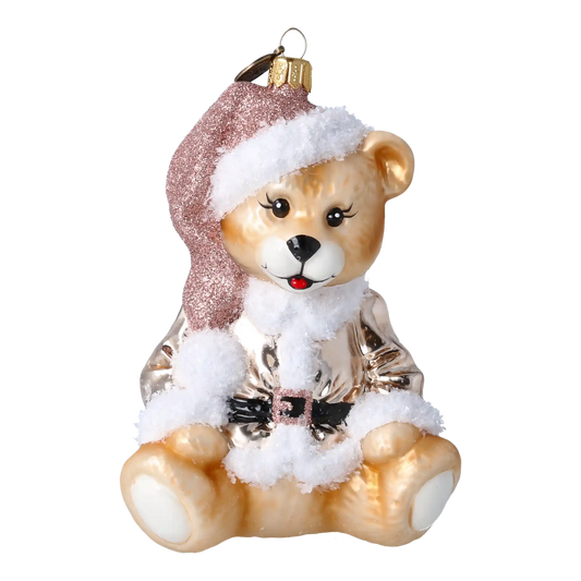 Miś W Kubraczku Szklana Ozdoba