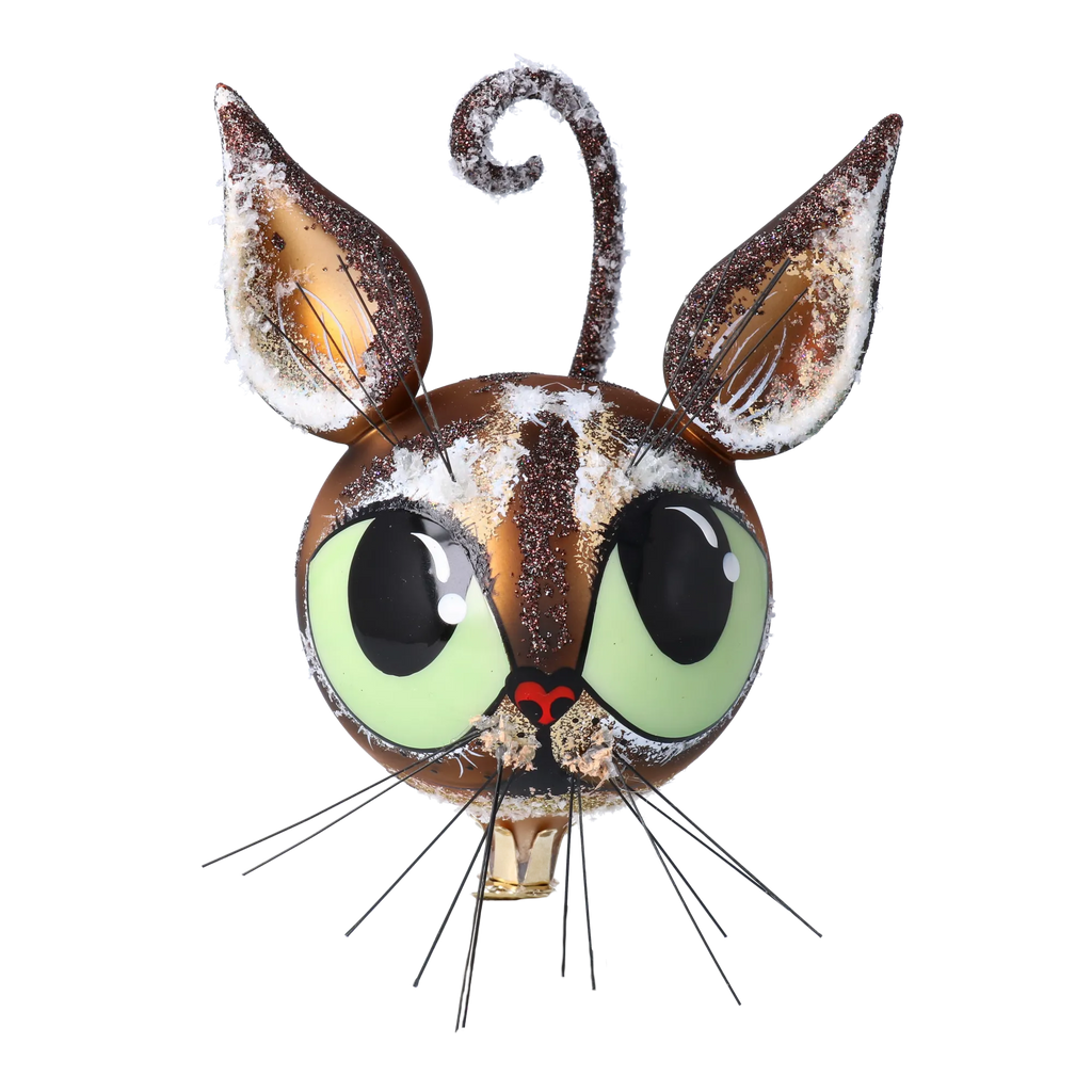 Vigilant Bronze Prowler | Hand-Painted Glass Ornament | Blubom 2022-385