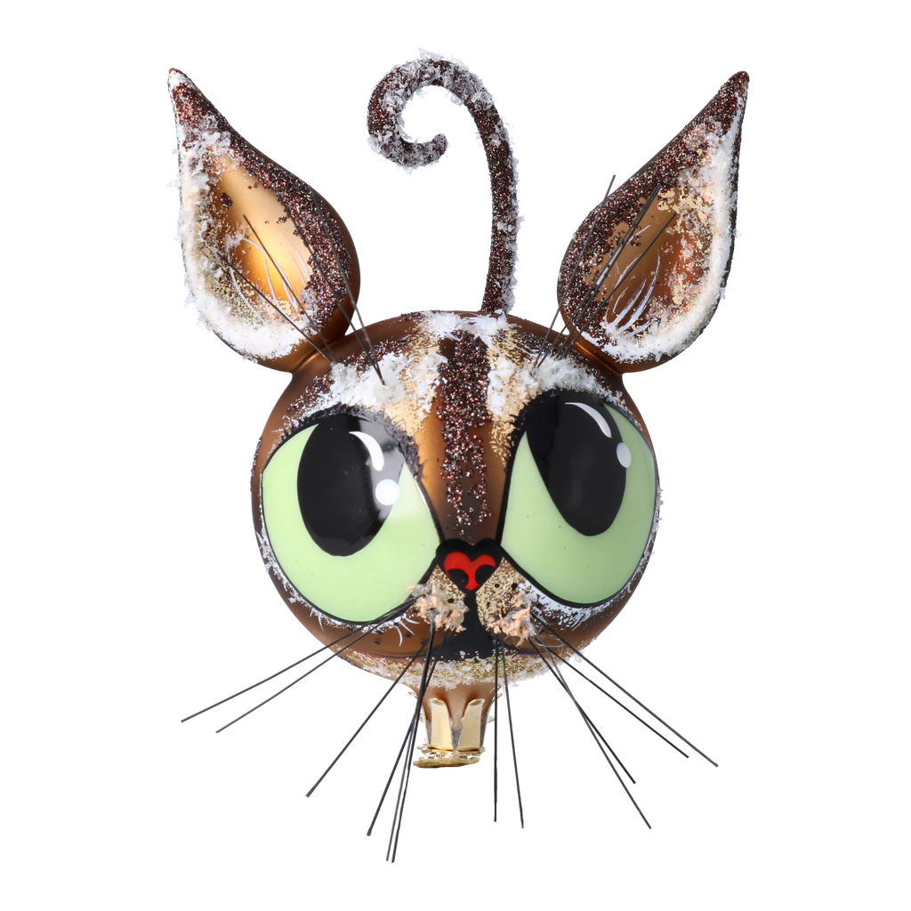 Vigilant Bronze Prowler | Hand-Painted Glass Ornament | Blubom 2022-385
