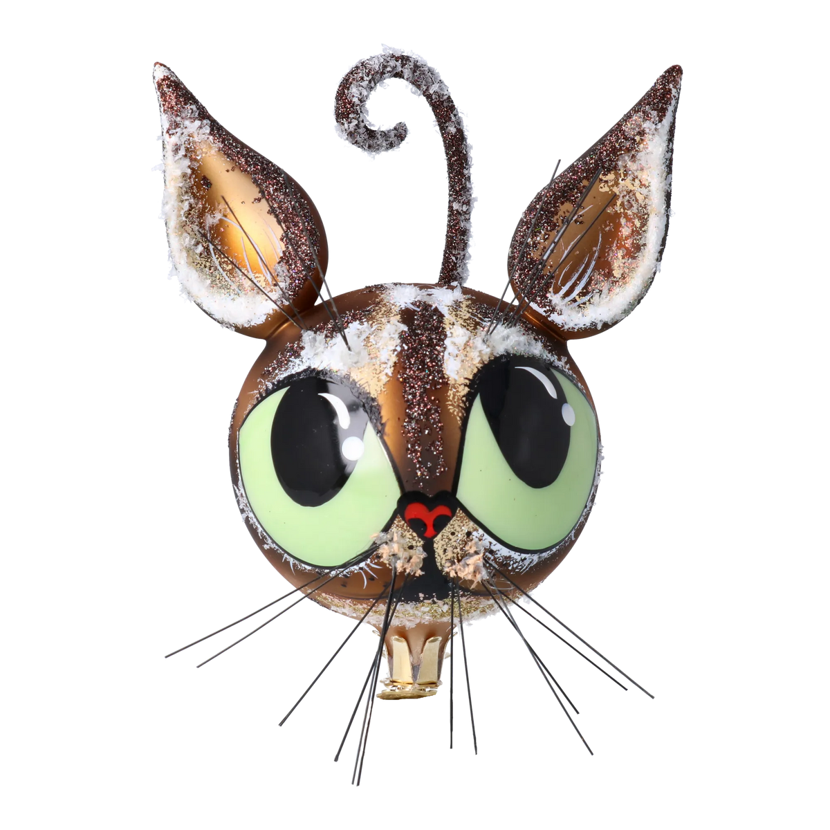 Vigilant Bronze Prowler | Hand-Painted Glass Ornament | Blubom 2022-385