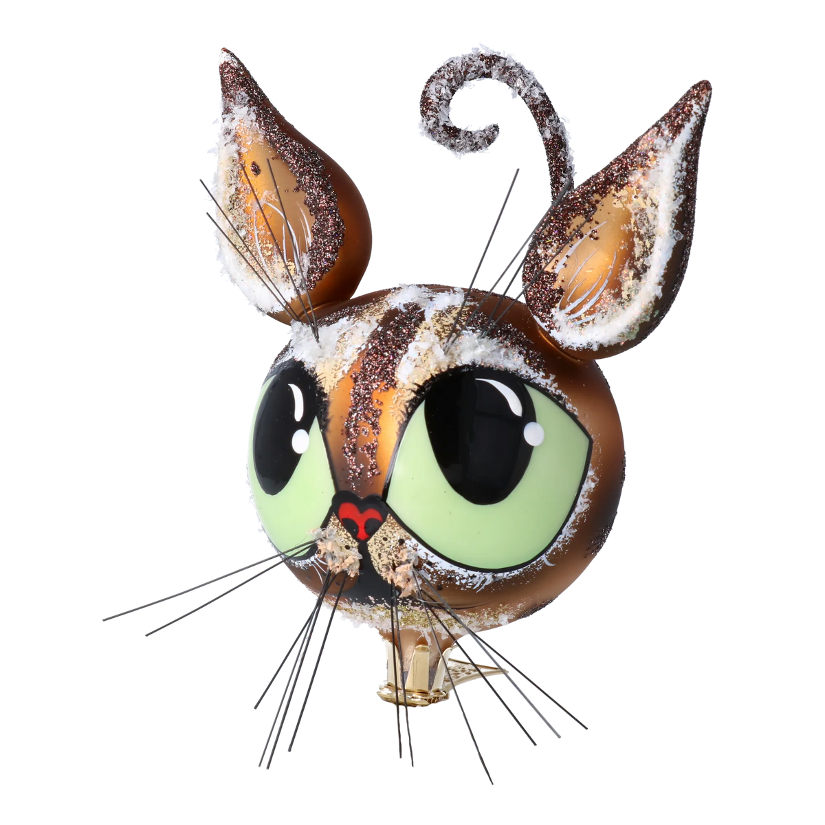 Vigilant Bronze Prowler | Hand-Painted Glass Ornament | Blubom 2022-385