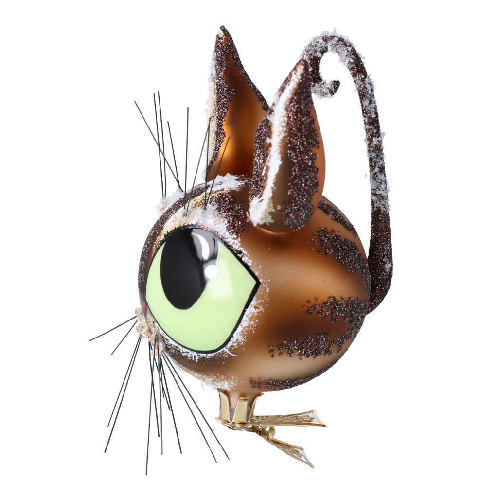 Vigilant Bronze Prowler | Hand-Painted Glass Ornament | Blubom 2022-385
