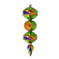 Emerald Revelry | Hand-Painted Glass Ornament | Blubom 2022-386