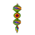 Load image into Gallery viewer, Drop Mardi Gras. Handmade Glass Christmas ornament. 2022-386
