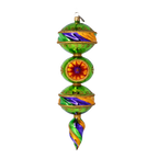 Emerald Revelry | Hand-Painted Glass Ornament | Blubom 2022-386