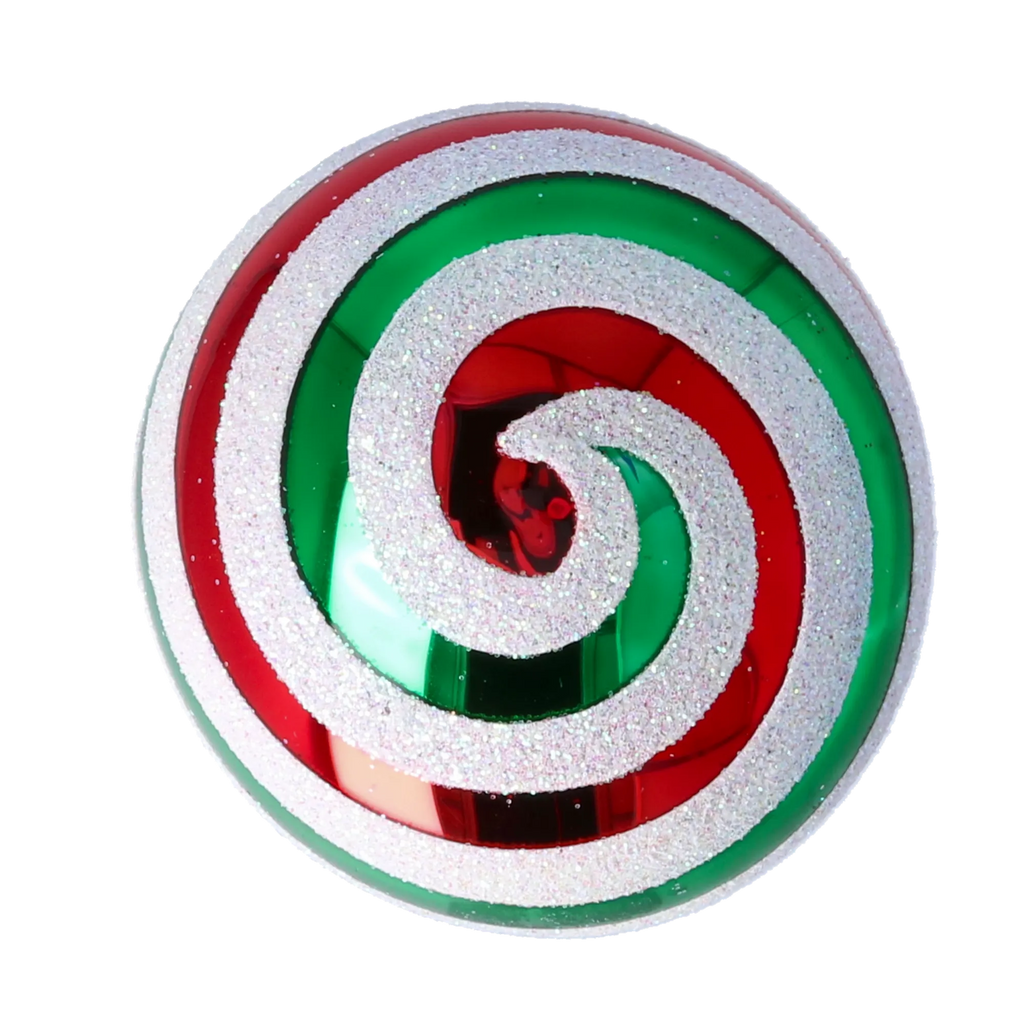 Crimson Frost Cadence | Hand-Painted Glass Ornament | Blubom 2022-388