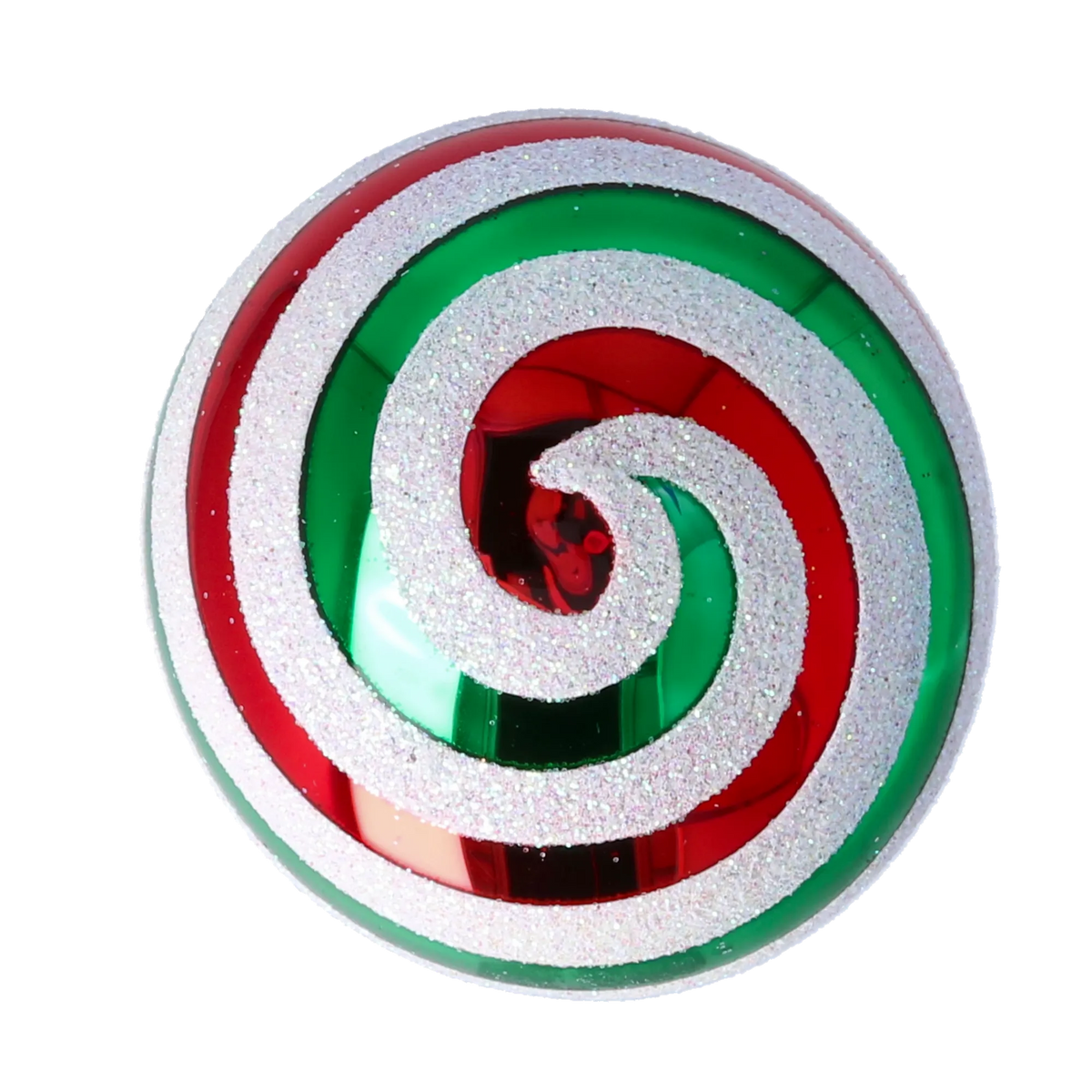 Crimson Frost Cadence | Hand-Painted Glass Ornament | Blubom 2022-388