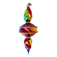 Załaduj obraz do przeglądarki galerii, Drop Rainbow Swirl. Handmade Glass Christmas ornament. 2022-392
