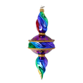 Załaduj obraz do przeglądarki galerii, Drop Rainbow Swirl. Handmade Glass Christmas ornament. 2022-392
