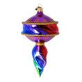 Load image into Gallery viewer, Drop Colored Flame. Handmade Glass Christmas ornament. 2022-393
