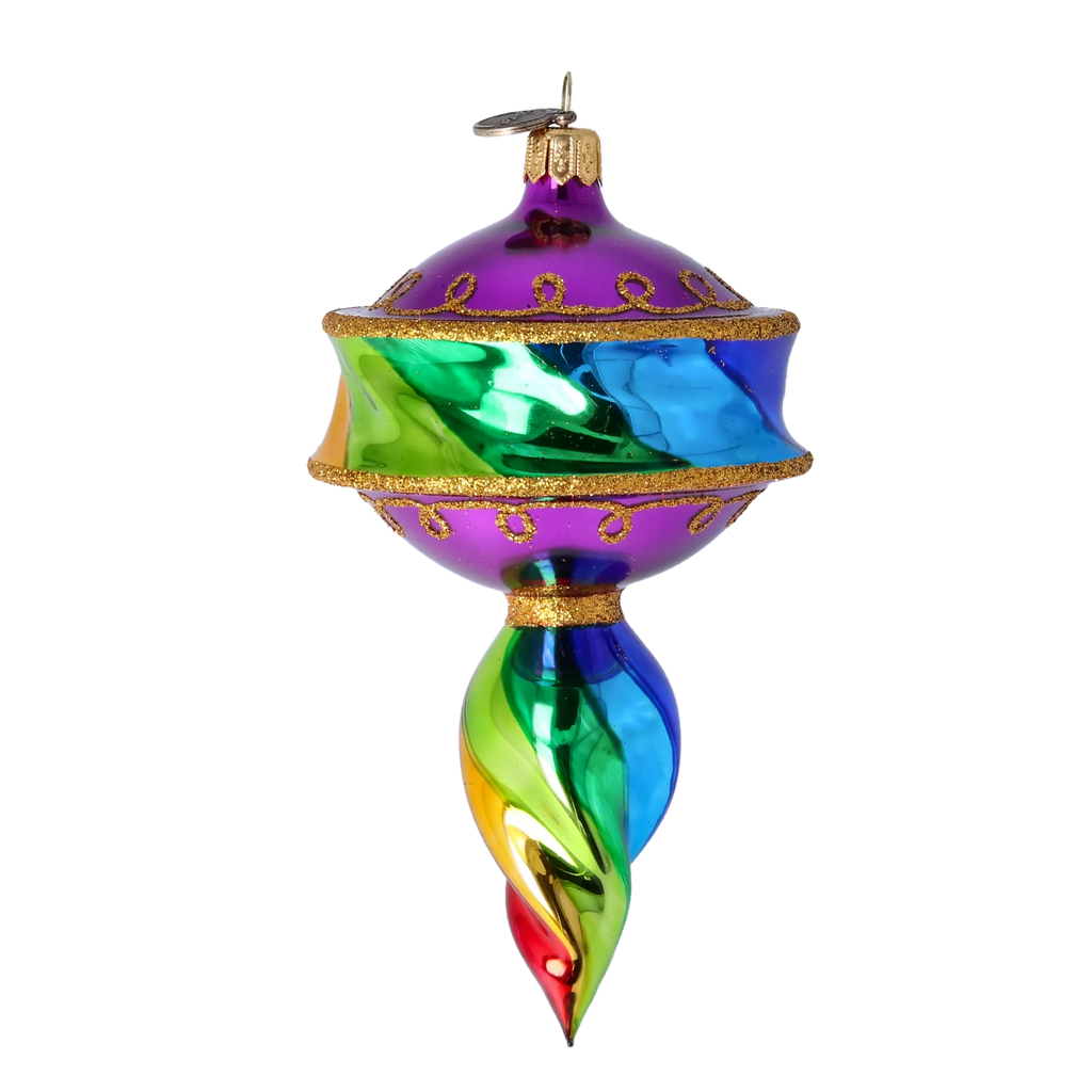 Amethyst Aurora Pulse | Hand-Painted Glass Ornament | Blubom 2022-393