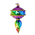 Load image into Gallery viewer, Drop Colored Flame. Handmade Glass Christmas ornament. 2022-393
