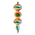 Load image into Gallery viewer, Christmas Carnival Drop. Handmade Glass Christmas ornament. 2022-394
