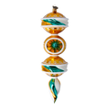 Gilded Emerald Aurora | Hand-Painted Glass Ornament | Blubom 2022-394