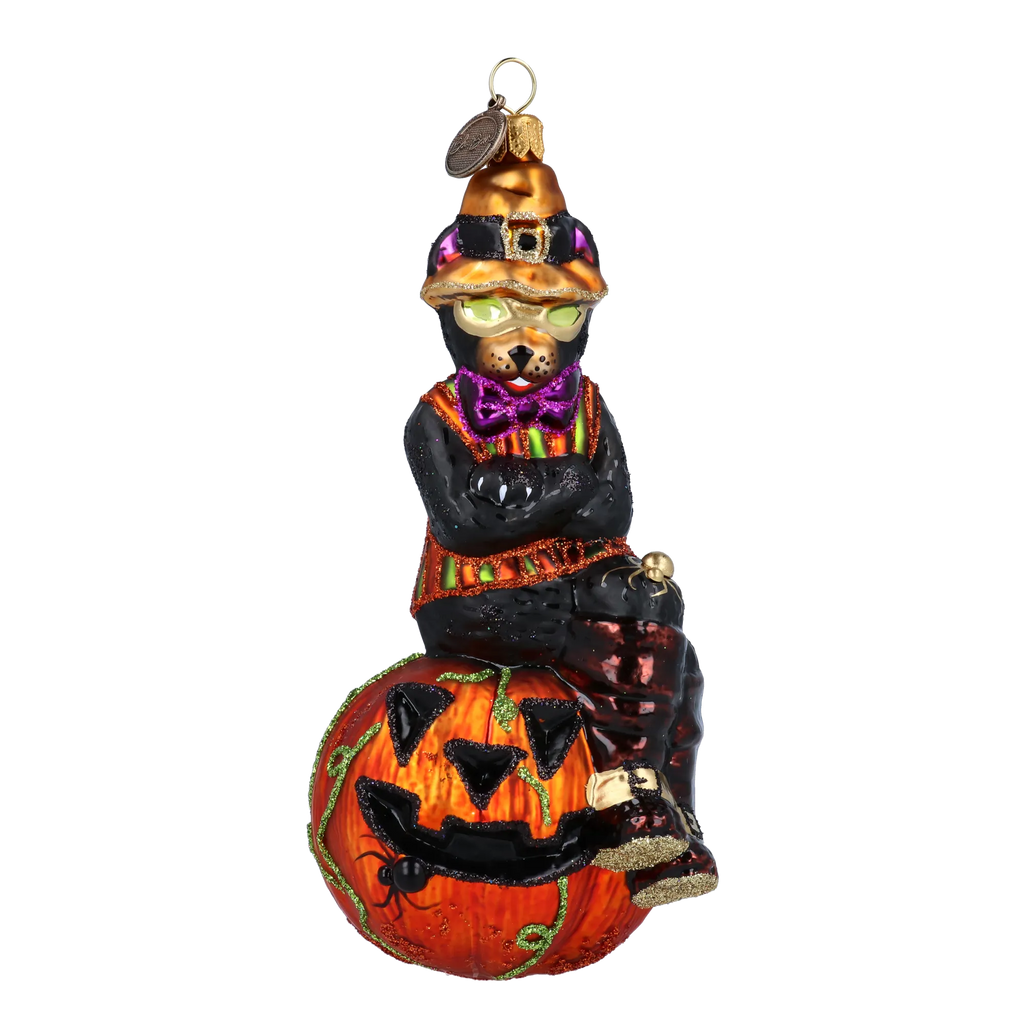 Dapper Midnight Sovereign | Hand-Painted Glass Ornament | Blubom 2022-398