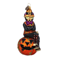 Load image into Gallery viewer, Pumpkin Paws Halloween Cat Glass Christmas ornament 2022-398
