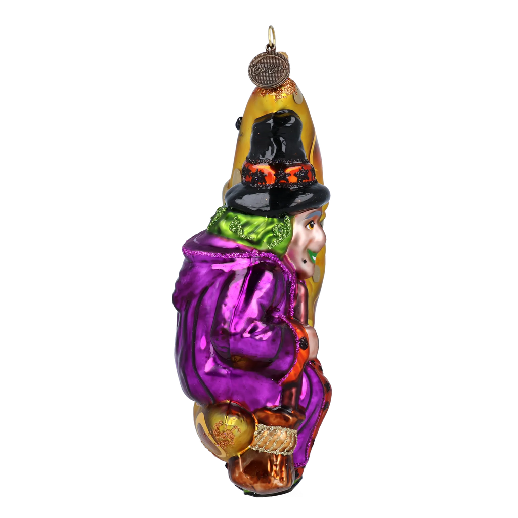 Sly Midnight Sojourn | Hand-Painted Glass Ornament | Blubom 2022-399