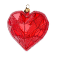 Załaduj obraz do przeglądarki galerii, Ruby Crystalline Heart Premium christmas glass ornament 2022-402

