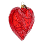 Crimson Pulse | Hand-Painted Glass Ornament | Blubom 2022-402