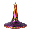 Load image into Gallery viewer, Magic Witch's Hat - Flaming Patterns. Handmade Glass Christmas ornament. 2022-407
