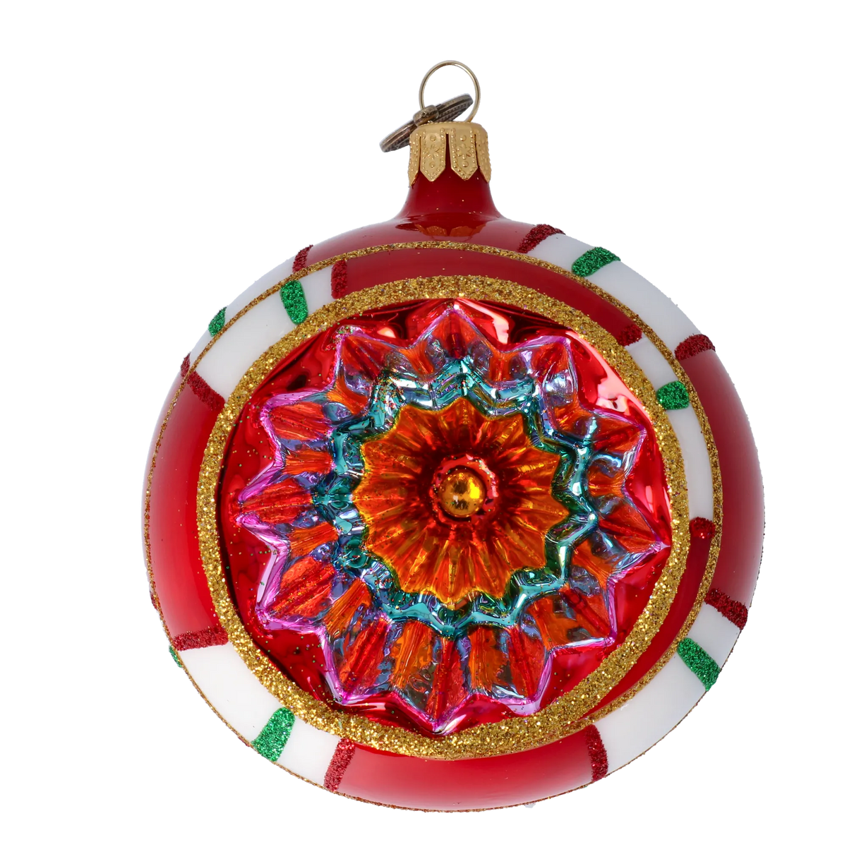Scarlet Zenith Echo | Hand-Painted Glass Ornament | Blubom 2022-416