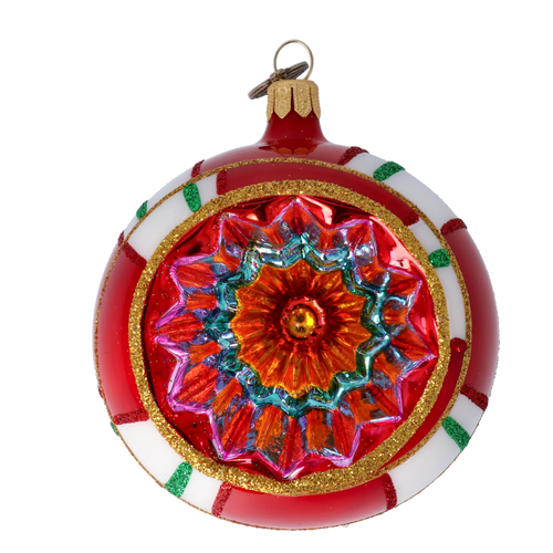 Scarlet Zenith Echo | Hand-Painted Glass Ornament | Blubom 2022-416