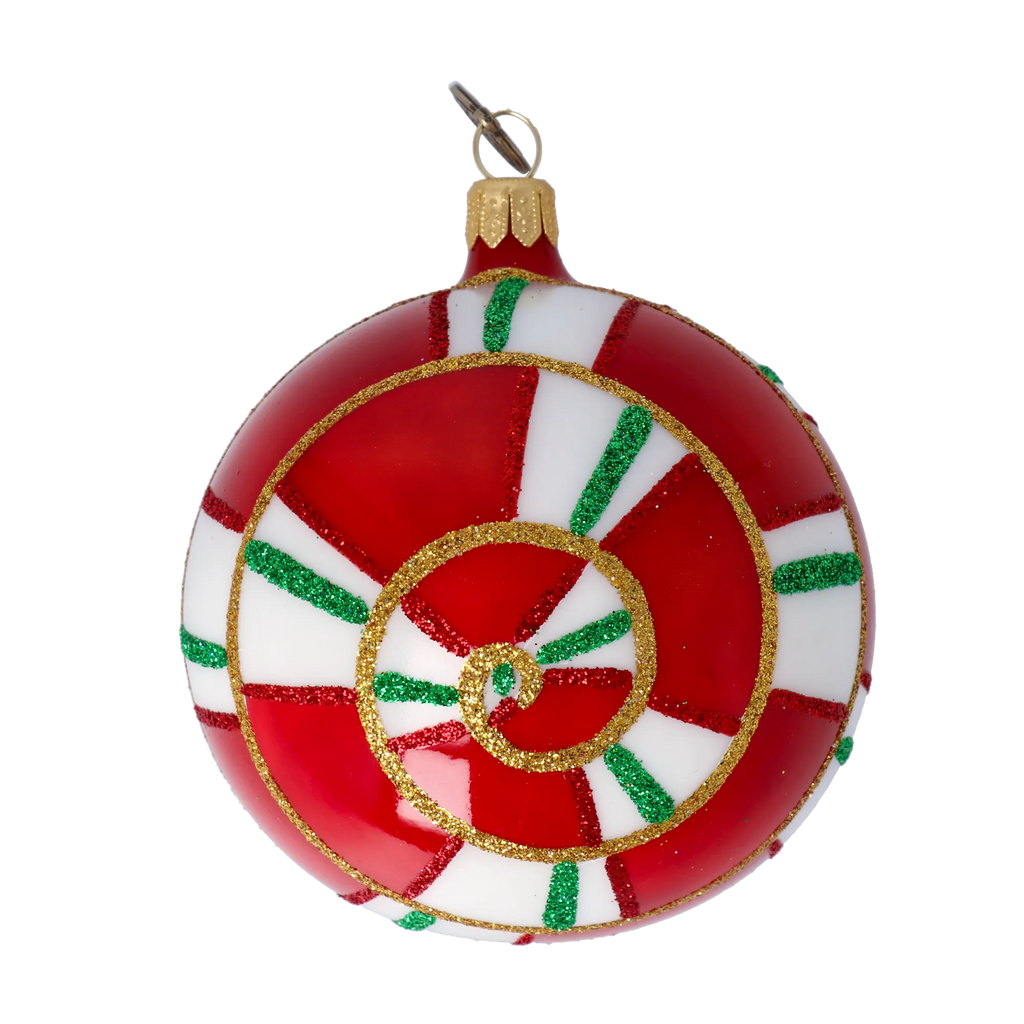 Scarlet Zenith Echo | Hand-Painted Glass Ornament | Blubom 2022-416