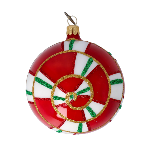 Scarlet Zenith Echo | Hand-Painted Glass Ornament | Blubom 2022-416