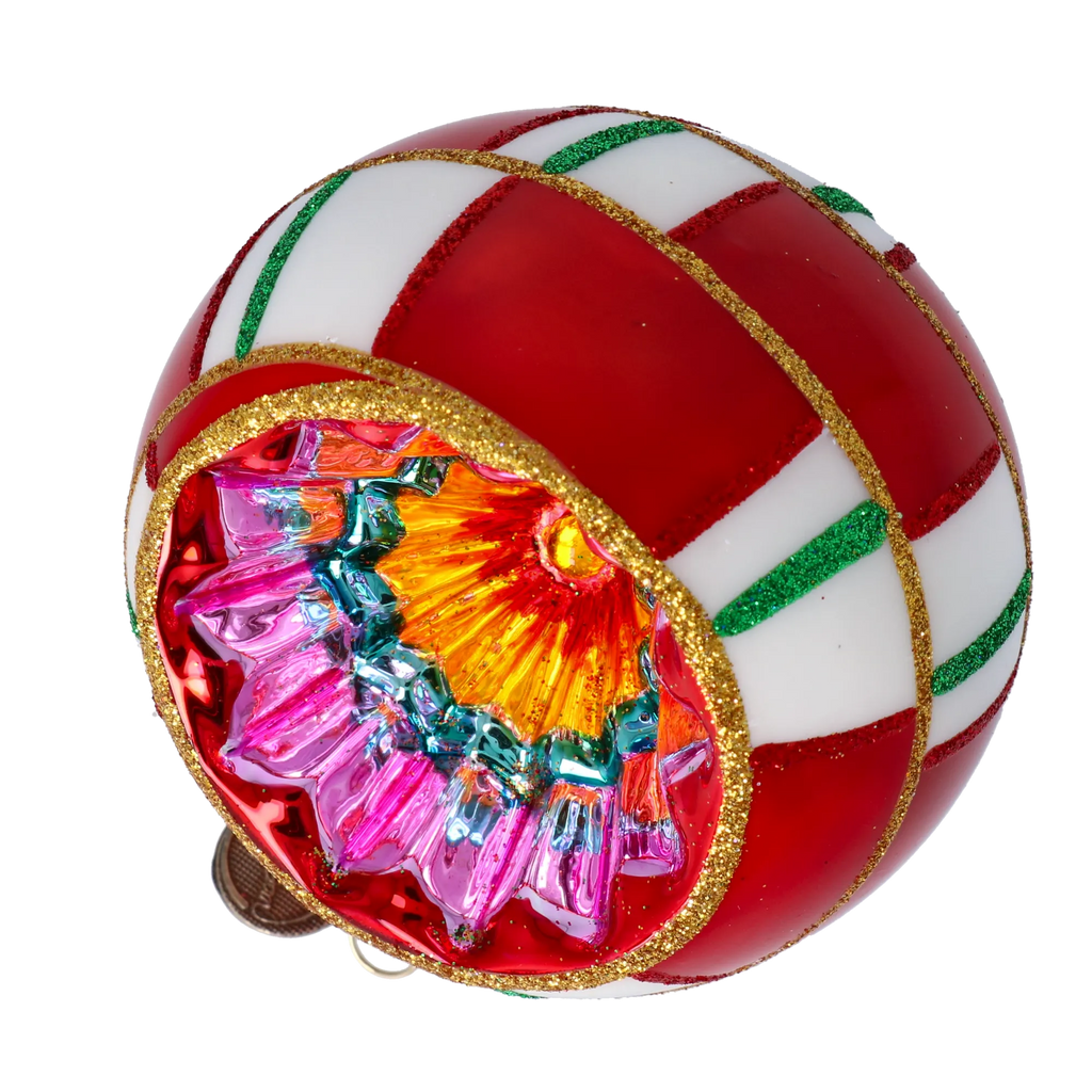 Scarlet Zenith Echo | Hand-Painted Glass Ornament | Blubom 2022-416