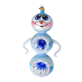 Załaduj obraz do przeglądarki galerii, Snowman Shine. Handmade Glass Christmas ornament. 2022-417
