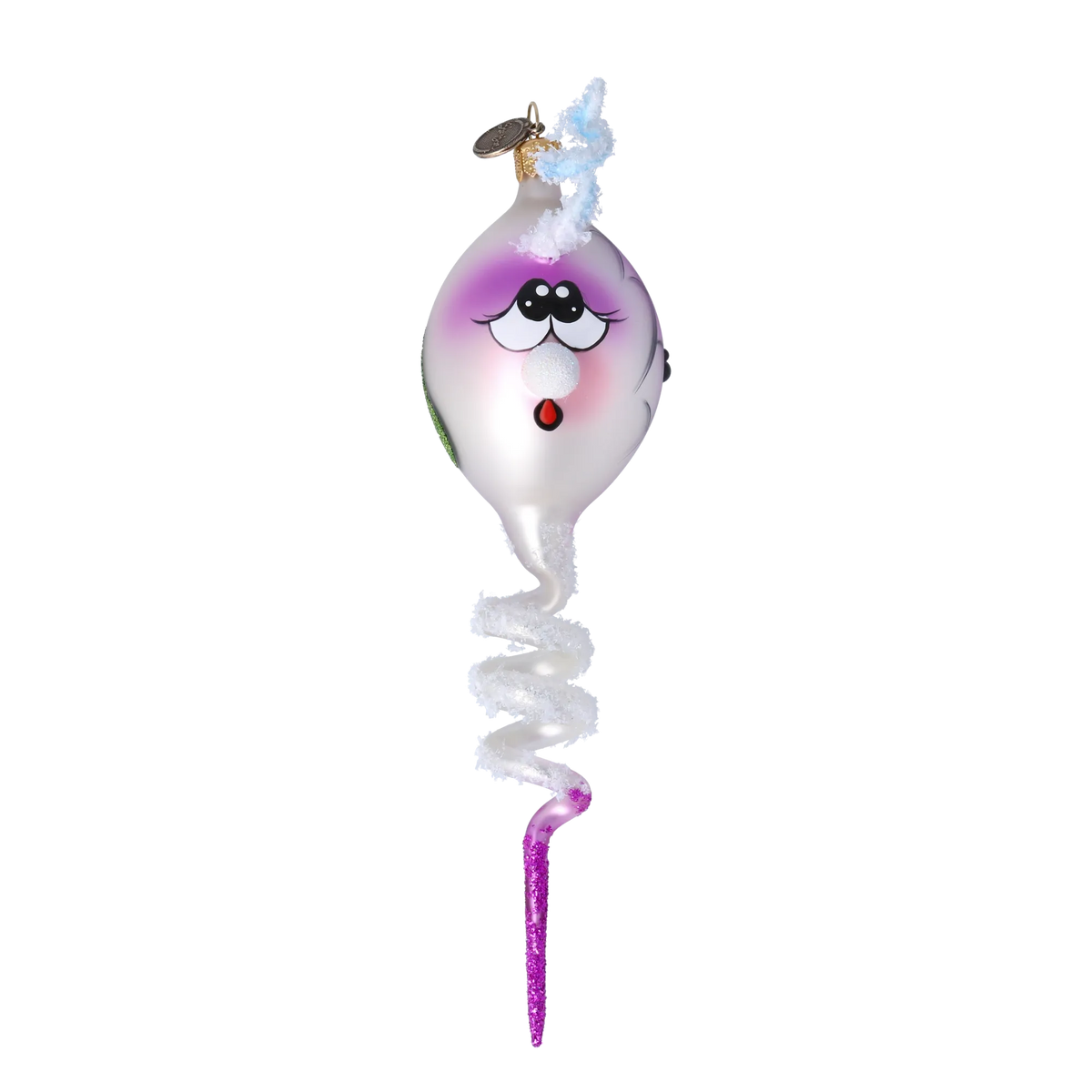 Languid Wisp | Hand-Painted Glass Ornament | Blubom 2022-421