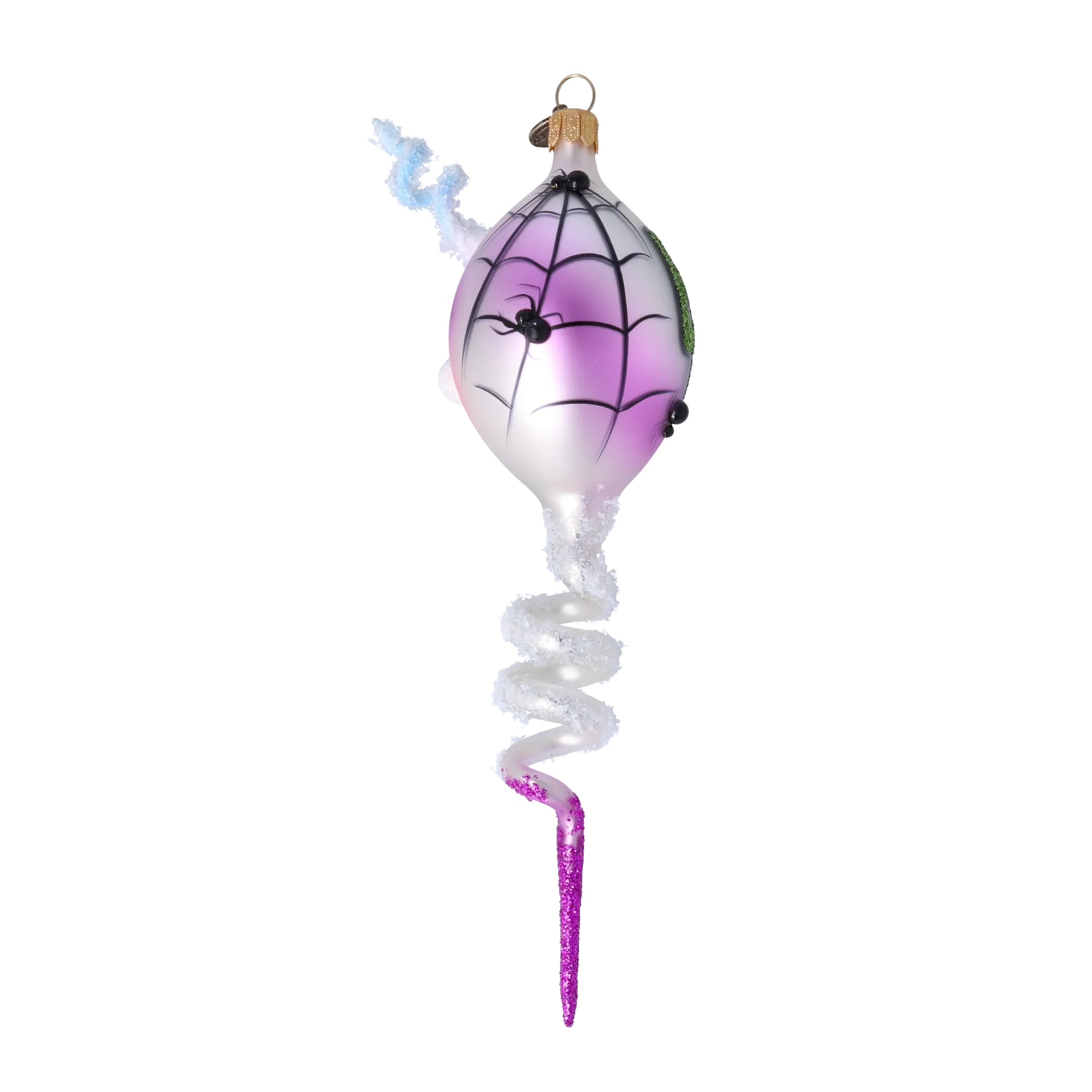 Halloween Spirit "BOO". Handmade Glass Christmas ornament. 2022-421