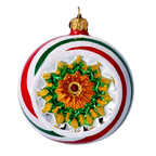 Crimson Gilded Pulse | Hand-Painted Glass Ornament | Blubom 2022-431