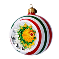 Load image into Gallery viewer, Crimson and Emerald Radiant Starburst Premium christmas glass ornament 2022-431
