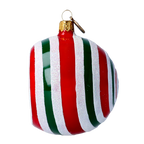 Crimson Gilded Pulse | Hand-Painted Glass Ornament | Blubom 2022-431