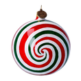Load image into Gallery viewer, Crimson and Emerald Radiant Starburst Premium christmas glass ornament 2022-431
