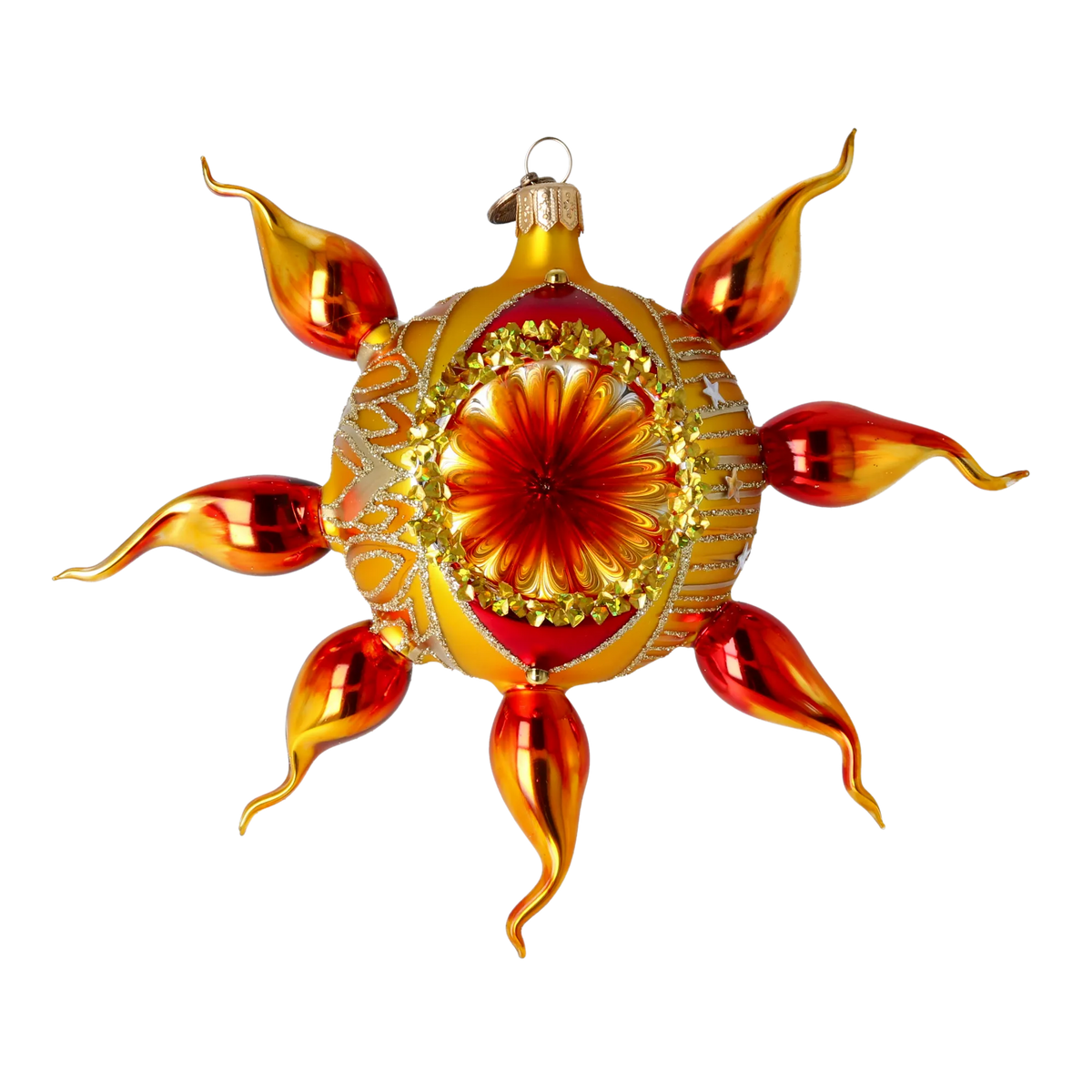Burnished Solstice | Hand-Painted Glass Ornament | Blubom 2022-434