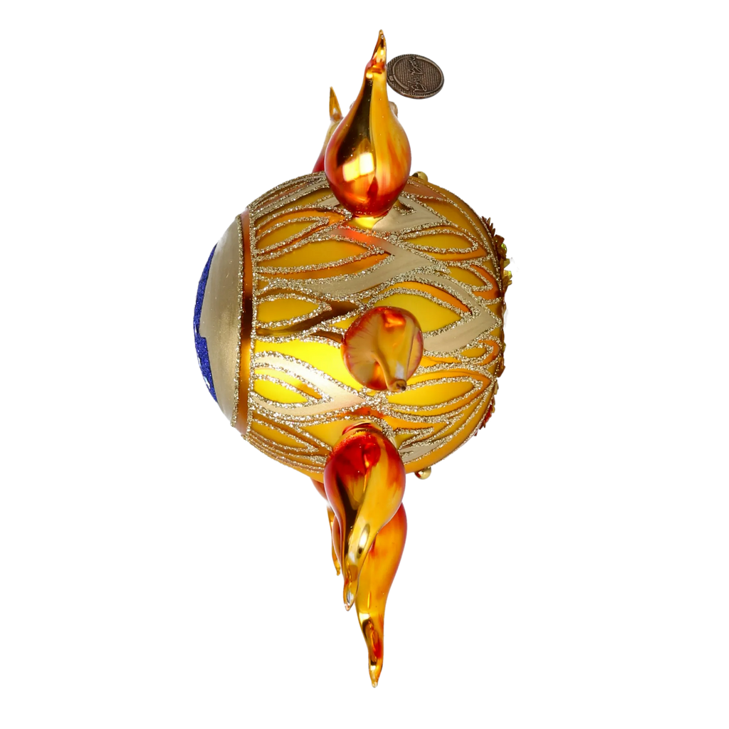 Burnished Solstice | Hand-Painted Glass Ornament | Blubom 2022-434