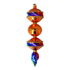 Amber Meridian Echo | Hand-Painted Glass Ornament | Blubom 2022-435