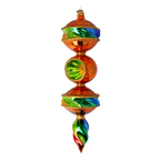 Amber Meridian Echo | Hand-Painted Glass Ornament | Blubom 2022-435