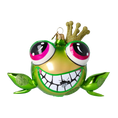Załaduj obraz do przeglądarki galerii, Frog - The Prince in the Crown. Handmade Glass Christmas ornament. 2022-436
