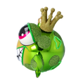 Załaduj obraz do przeglądarki galerii, Frog - The Prince in the Crown. Handmade Glass Christmas ornament. 2022-436
