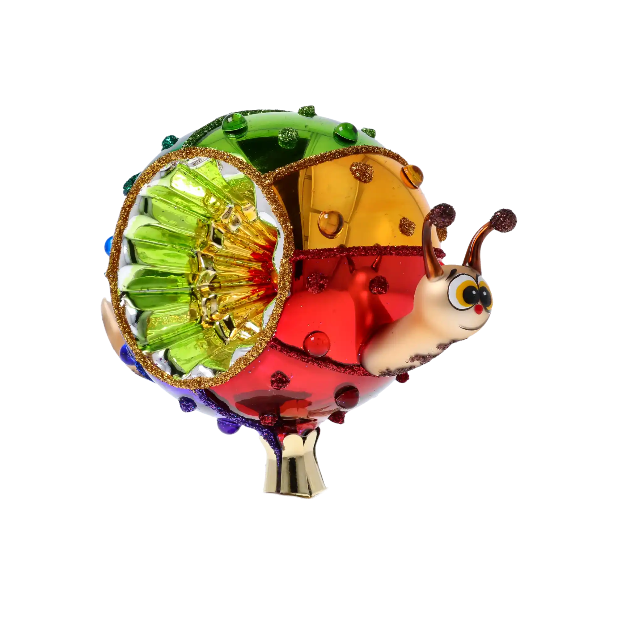 Ślimak Reflektor Szklana Ozdoba