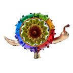 Vibrant Radiant Nomad | Hand-Painted Glass Ornament | Blubom 2022-444