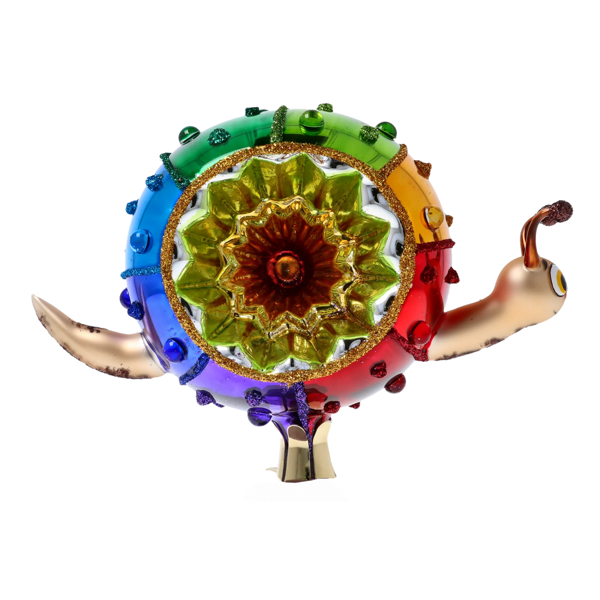 Prismatic Spectrum Snail Premium christmas glass ornament 2022-444