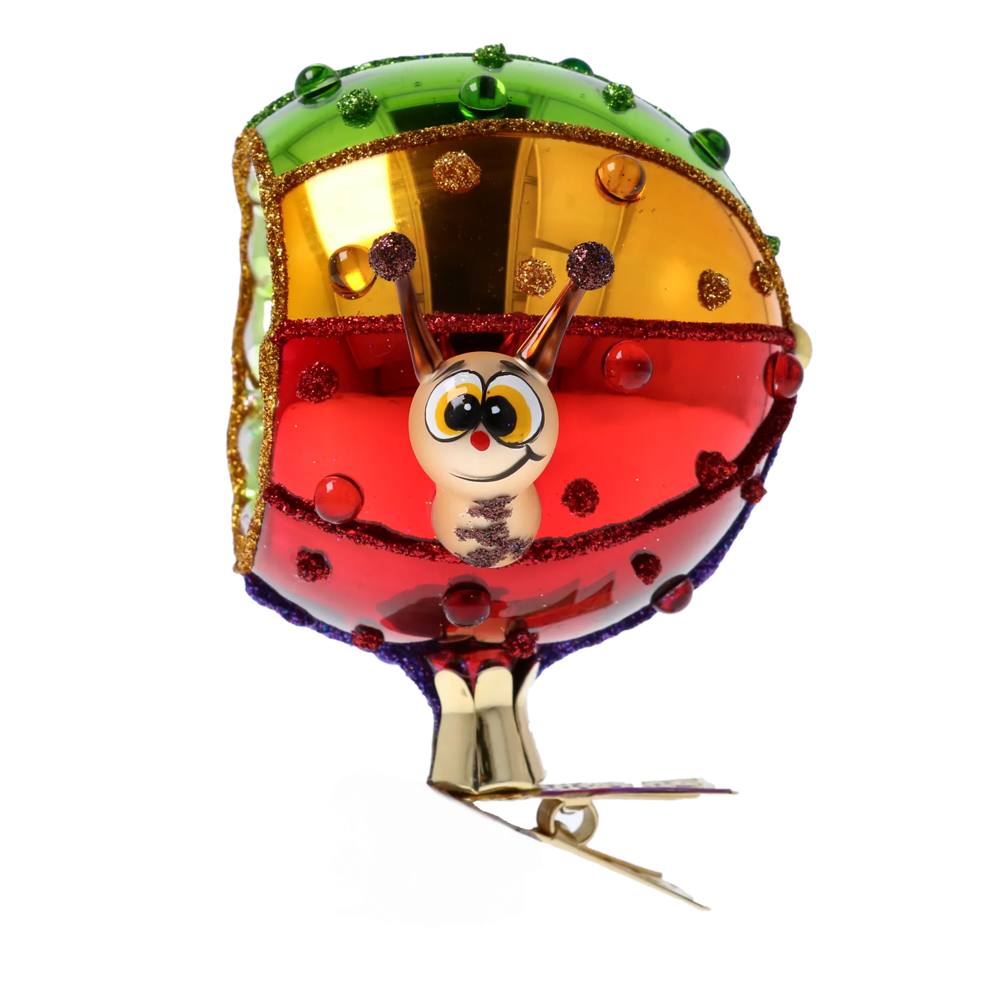 Prismatic Spectrum Snail Premium christmas glass ornament 2022-444