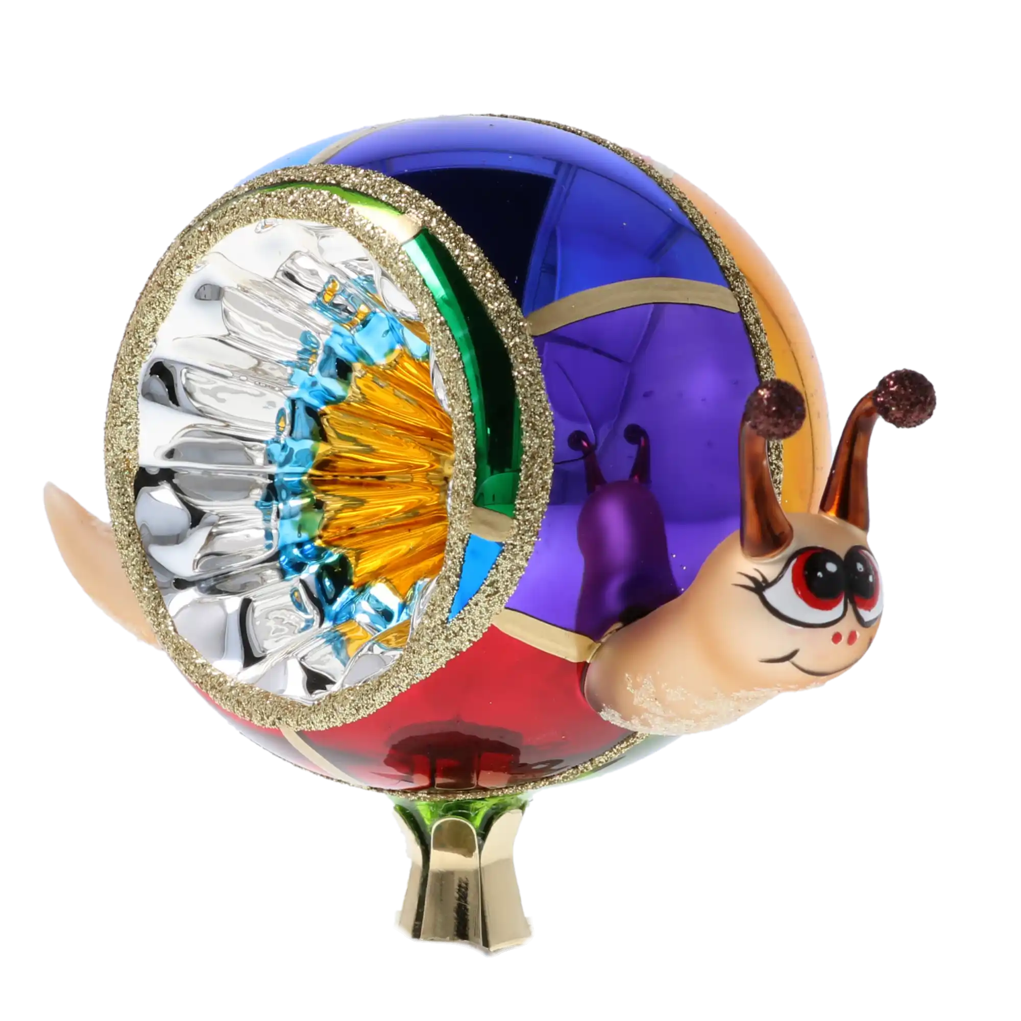 Ślimak Reflektor Szklana Ozdoba