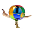 Załaduj obraz do przeglądarki galerii, Chromatic Spectrum Snail Premium christmas glass ornament 2022-445
