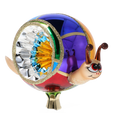 Załaduj obraz do przeglądarki galerii, Chromatic Spectrum Snail Premium christmas glass ornament 2022-445
