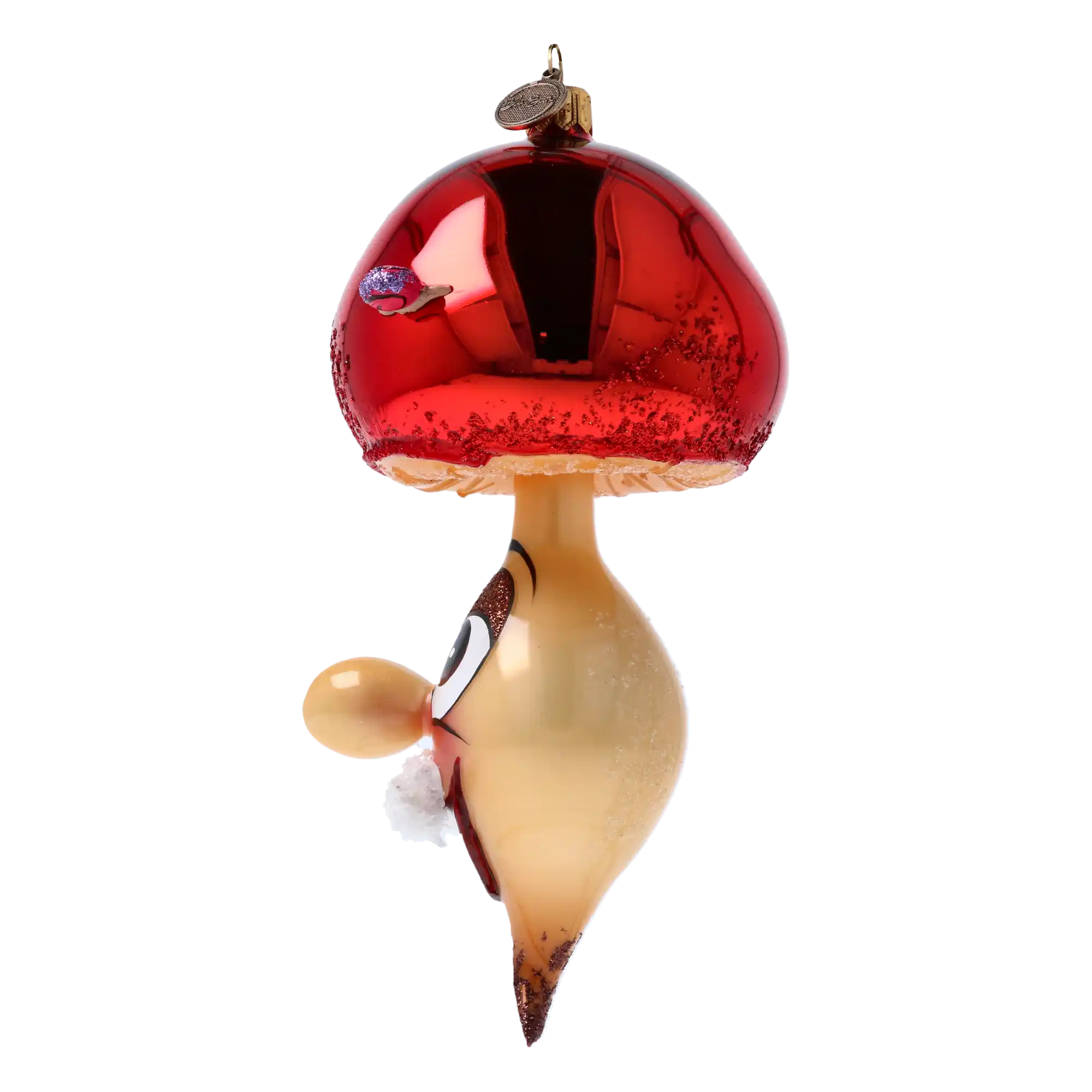 Grzybek Z Wąsem Szklana Ozdoba